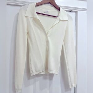 Wilfred button-up sweater top - super cute!